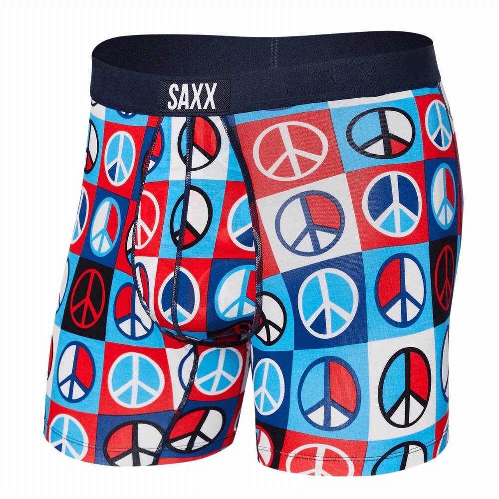 NEW SAXX men's vibe super soft boxer brief in peace